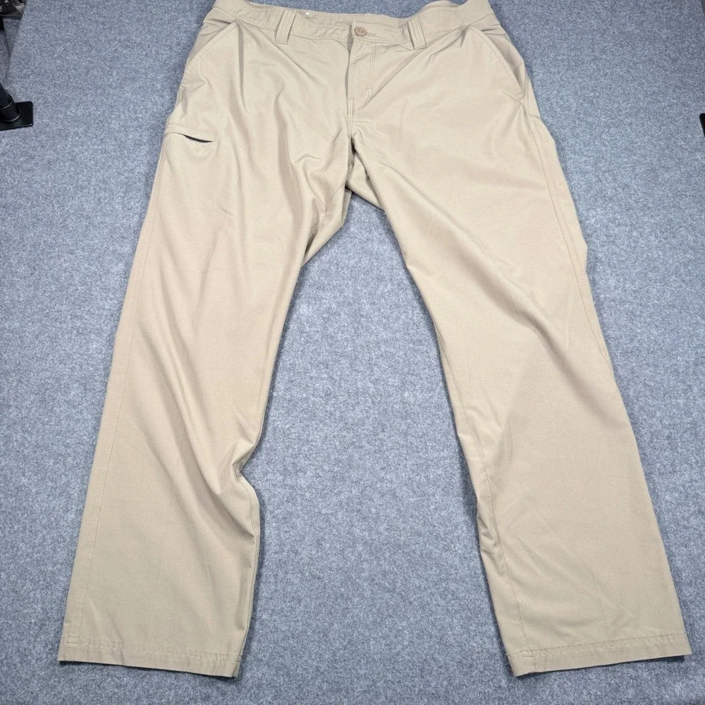 Columbia Omni-Shield Pants Mens 40x32 Tan Khaki Stretch Hiking AM8655